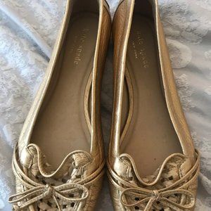Kate Spade Gold Loafers